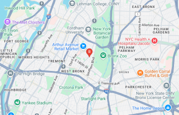 Brainiac Babies location map: 2260 Crotona Avenue, Bronx, New York