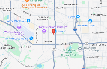 Lomita Smog location map: 1800 Lomita Blvd, Lomita, ca