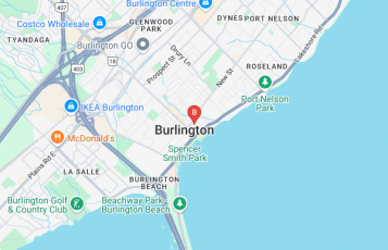 Rwp Media Group location map: 437 Elizabeth St, Burlington, Ontario